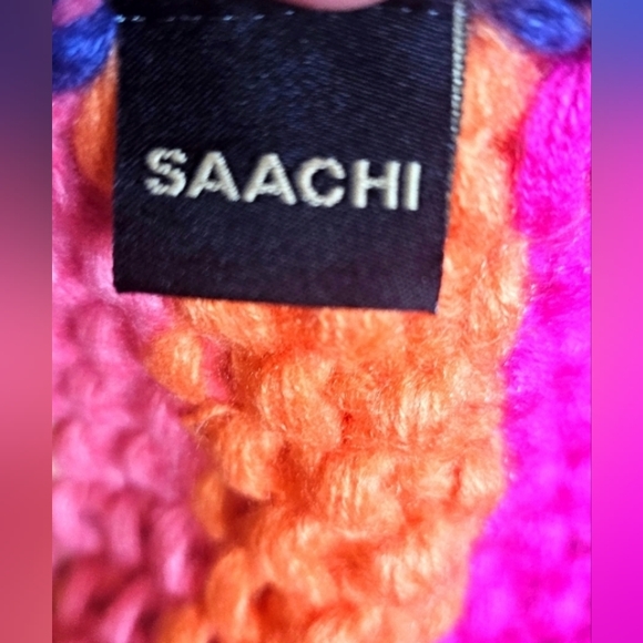 SAACHI+Anthropology Extra Large 75" Hand knitted Cunky Scarf/ Wrap OS NWT$140 - Picture 7 of 9